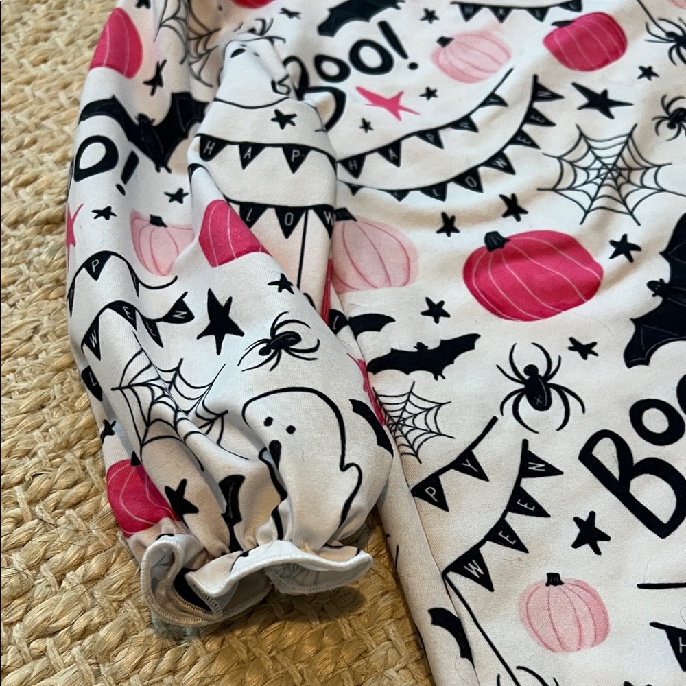Spooky Boo Kids Halloween Dress - Pink & Black - Picture 3 of 6